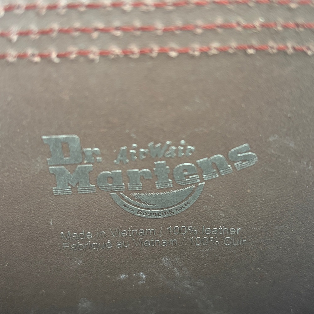 Dr. Martens Leather 11” Crossbody Messenger Bag burgandy/brown color - Picture 4 of 10